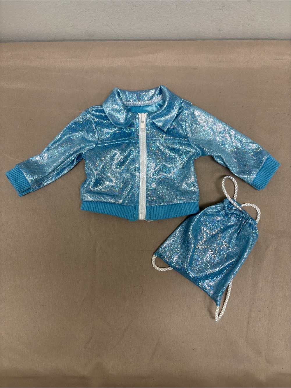 Sophia's 18" Doll Clothes Gymnastic Zip Sparkle Jacket & Bag Fits American OG